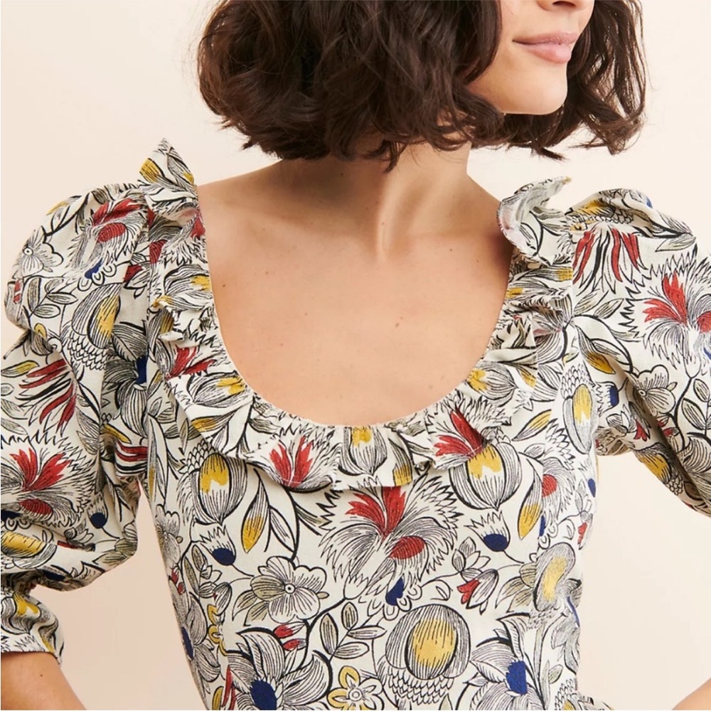 Meadows Dress Sycamore Maxi Ruffle in Floral Sketch - Picture 3 of 12